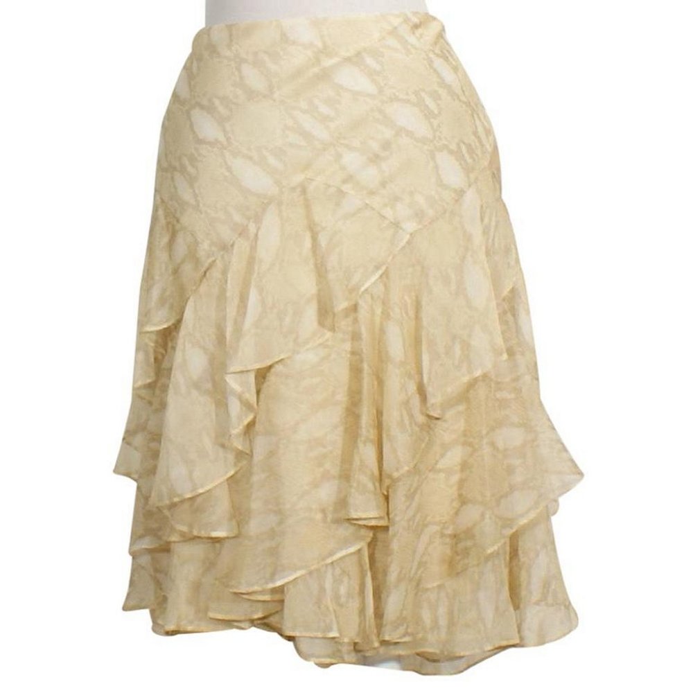 Crinkle Georgette Python Print Ruffled Skirt 18w - image 4